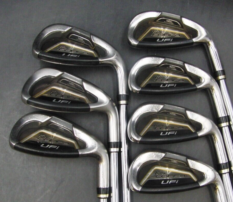 Set of 7 x Cobra King UFI Irons 4PW Stiff Steel Shafts Cobra Grips*