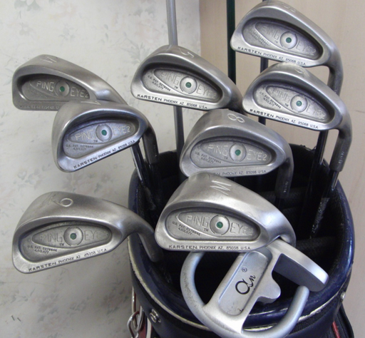 Set of Ping Eye 2 Green Dot 3-PW + Callaway Driver + 3 Wood + 4 Wood + Putter