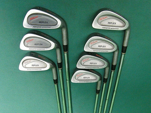 Set Of 7 x Wilson Reflex Irons 4-PW Stiff Steel Shafts Royal Grips