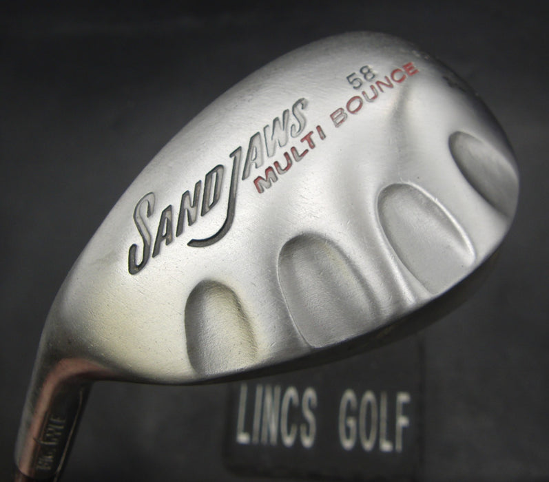 Left-Handed Sand Jaws Multi Bounce 58 Degree Chipper Steel Shaft Cadero Grip