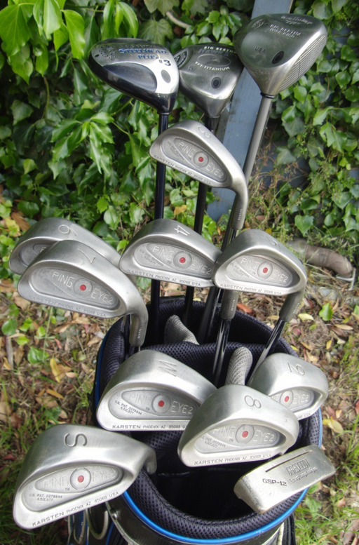 Set of Ping Eye 2 Red Dot Irons 3 - PW + SW + Driver + 3 Wood + 5 Wood + Putter*