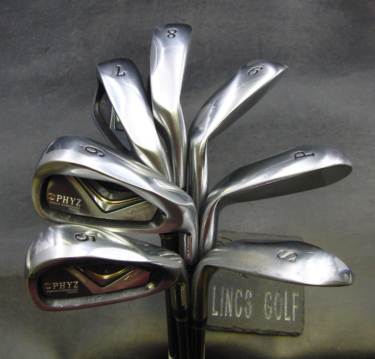 Set of 7 x Bridgestone Tour Stage PHYZ Irons 5-SW Regular Graphite Shafts