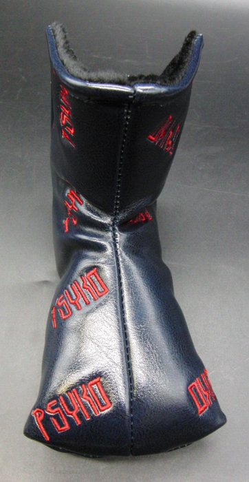 Luxury PSYKO GOLF Embroidered-Logo Genuine Leather Putter Head Cover