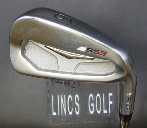Ping S55 White Dot 6 Iron Extra Stiff Steel Shaft Golf Pride Grip