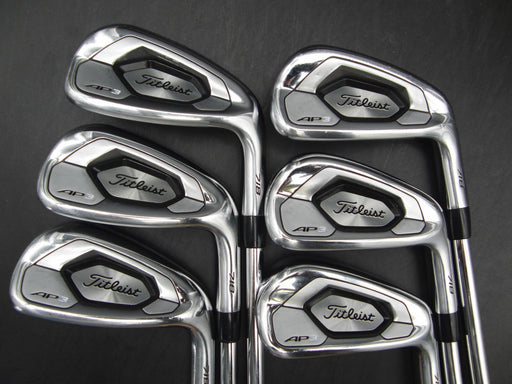 Set of 6x Titleist AP3 718 5-PW Irons Stiff Steel Shafts (0.5" Longer than STD)