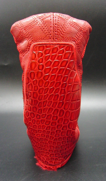 Luxury PSYKO GOLF Croc-Effect Quilted Genuine Leather Putter Embossed Head Cover