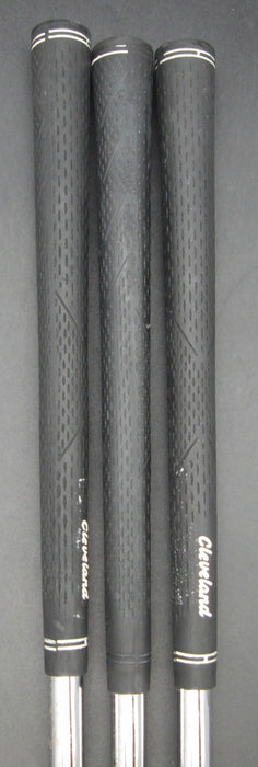 Set of 3 Cleveland CG16 Gap+Sand & Lob Wedges Stiff Steel Shafts Cleveland Grips