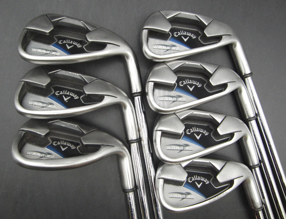 Set of 7x Callaway WarBird Irons 5-SW Uniflex Steel Shafts Callaway Grips