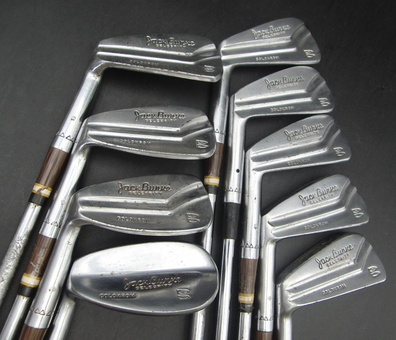 Left-Handed Set of 9x MacGregor Jack Burke Colokrom Irons 2-PW Regular Steel