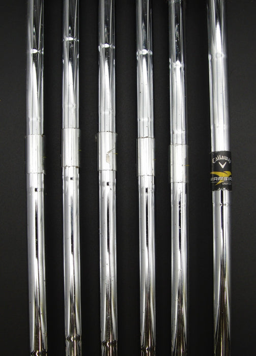 Set of 6x Callaway WarBird Irons 5-PW Uniflex Steel Shafts Callaway Grips*