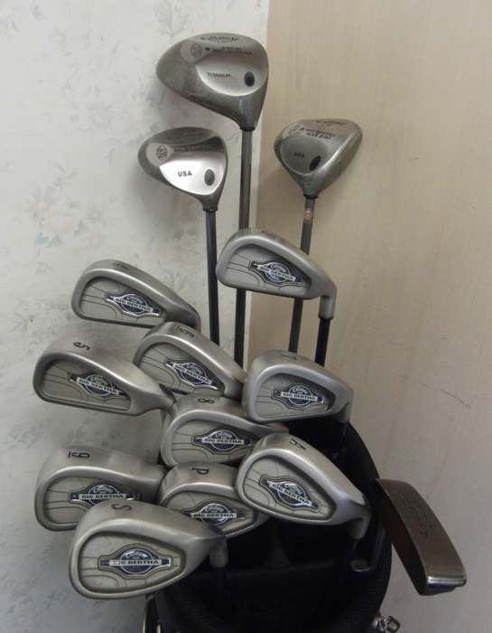 Set of Callaway Big Bertha X-12 Irons 3-PW/SW/GW+Callaway Driver+3+5 Wood+Putter