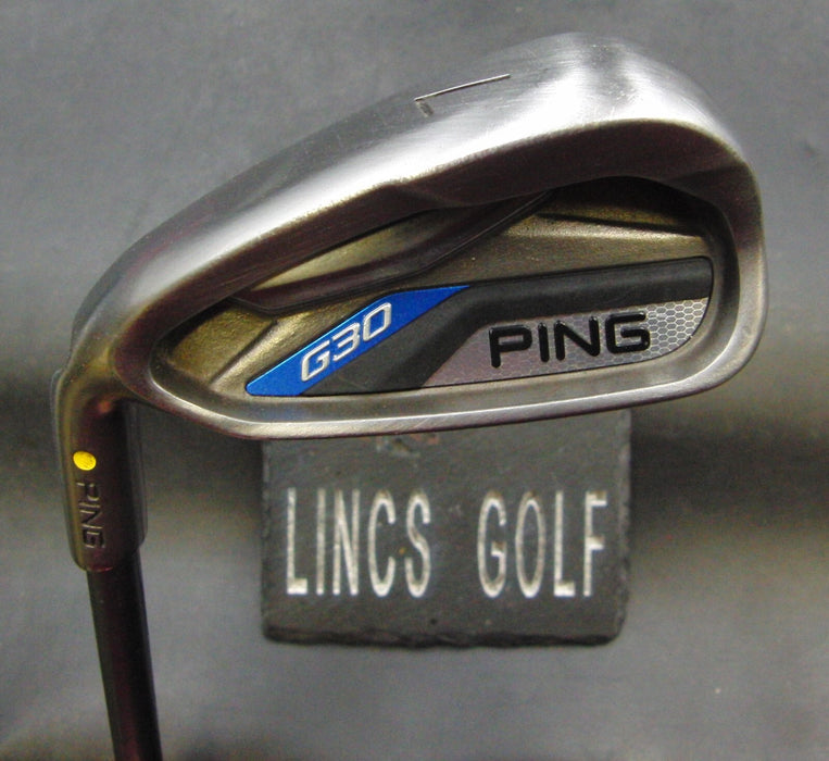 LeftHanded Ping G30 Yellow Dot 7 Iron Regular Graphite Shaft Ping Grip