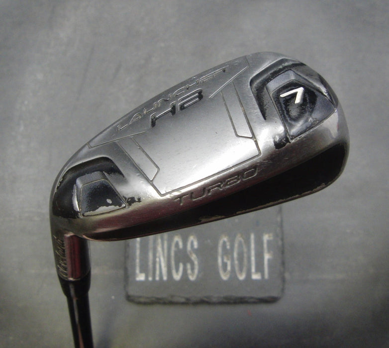 Left Handed Cleveland Turbo Launcher 7 Iron Seniors Graphite Shaft Lamkin Grip