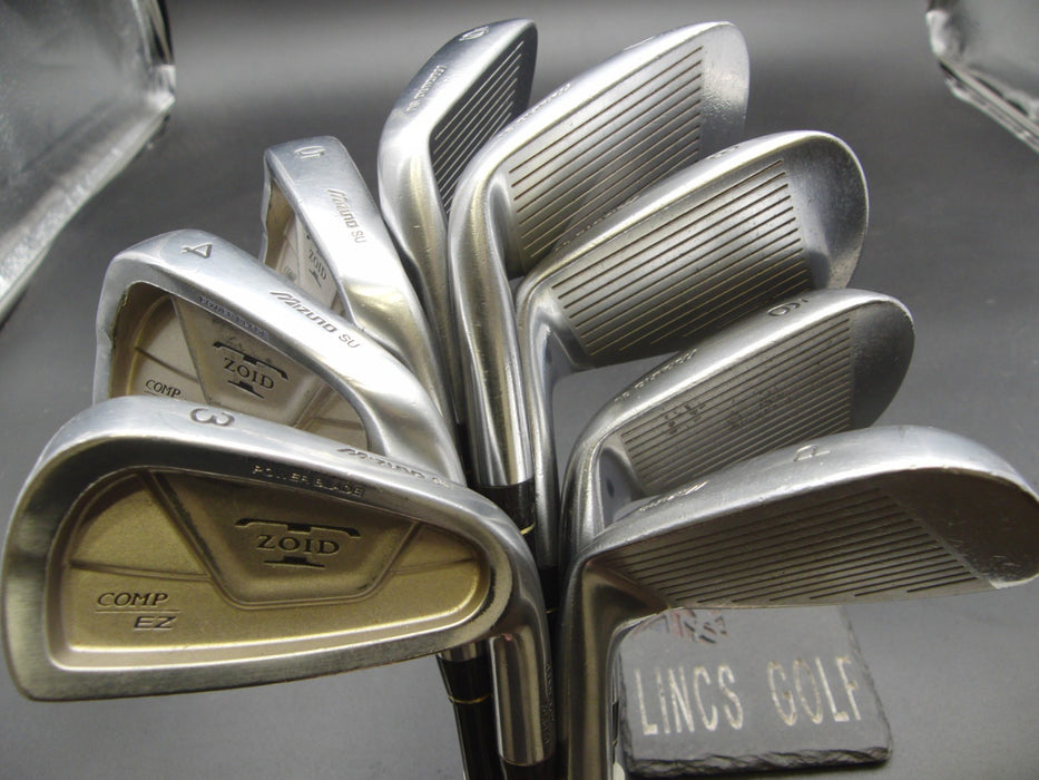 Set of 8x Mizuno T-Zoid COMP EZ Irons 3-PW Regular Graphite Shafts Mizuno Grips*