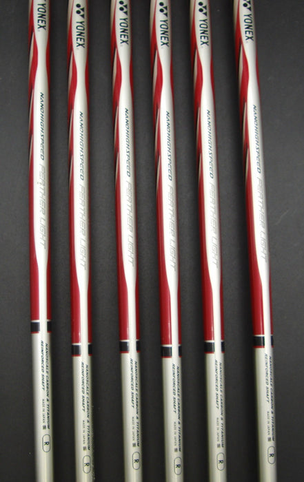 Set of 6x Yonex NanoV Nextage Irons 5-PW Regular Graphite Shafts STM Grips*