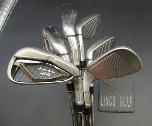 Set of 6x TaylorMade M4 5-PW Irons Stiff Steel Shafts Golf Pride Grips*