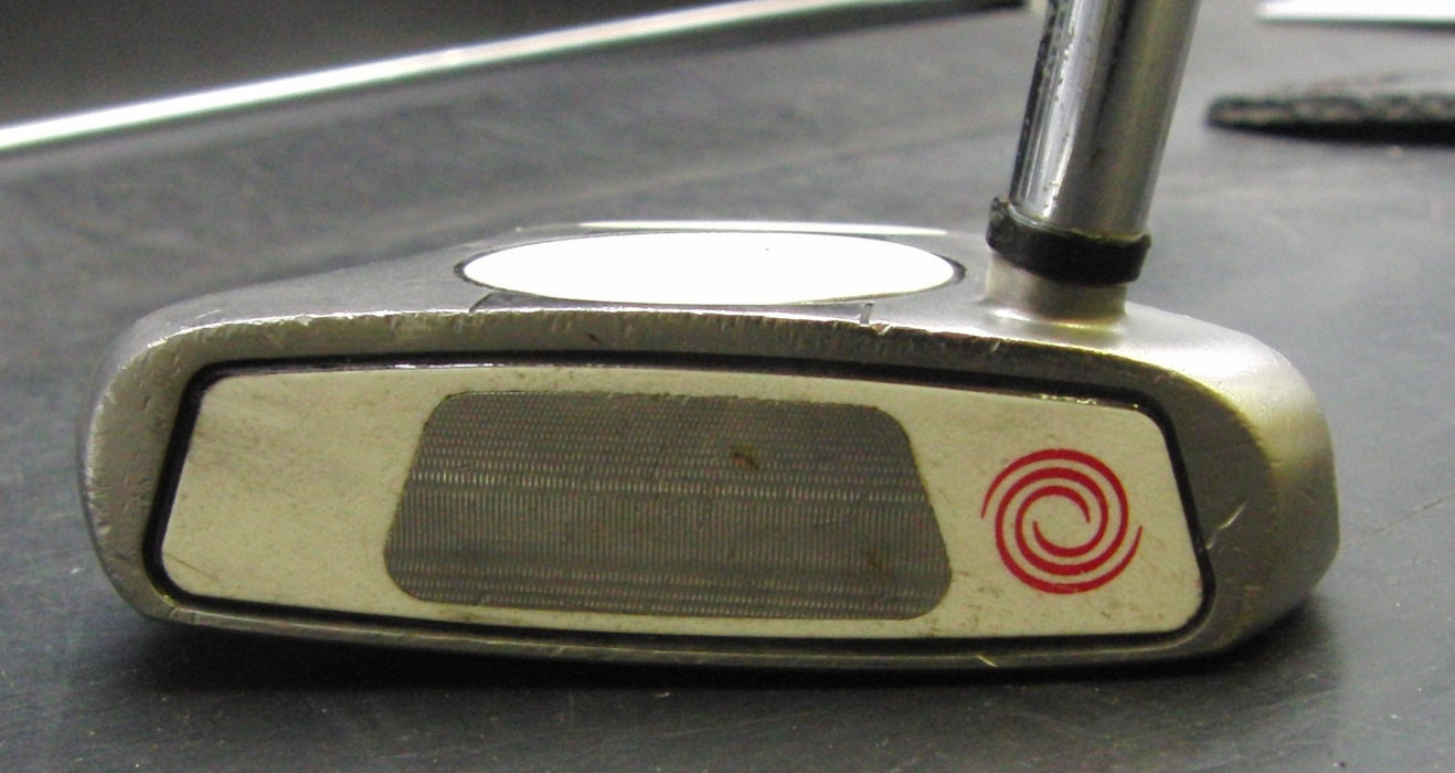 Odyssey White Steel Mid 2-Ball Putter Steel Shaft 105cm Length Red Grip