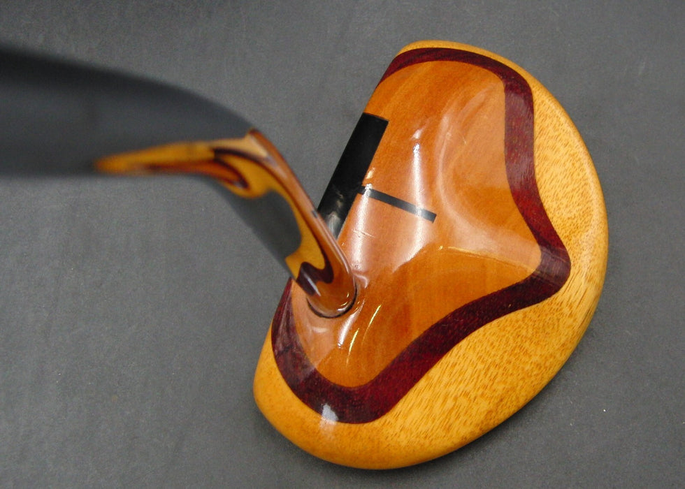 Vintage Persimmon Purpleheart Pear P3 Putter Steel Shaft 90cm Length G/P Grip