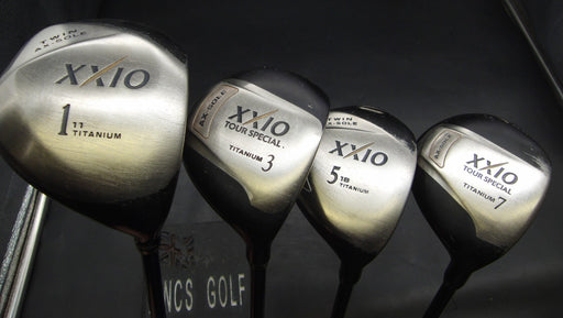 Set of 4 XXIO Twin AX-Sole Driver & 3+5+7 Woods Regular Graphite Shafts*