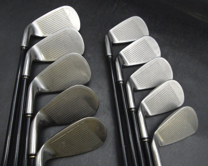 Set of 10x XXIO Tour Special Irons 3-SW+AW Stiff Graphite Shafts Dunlop Grips*