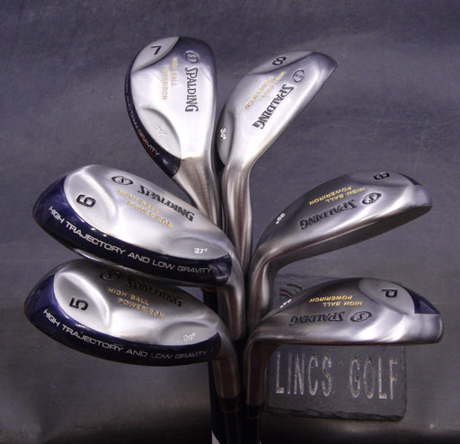 Set of 6 x Spalding High Ball Irons 5-PW Regular Graphite Shafts Spalding Grips*