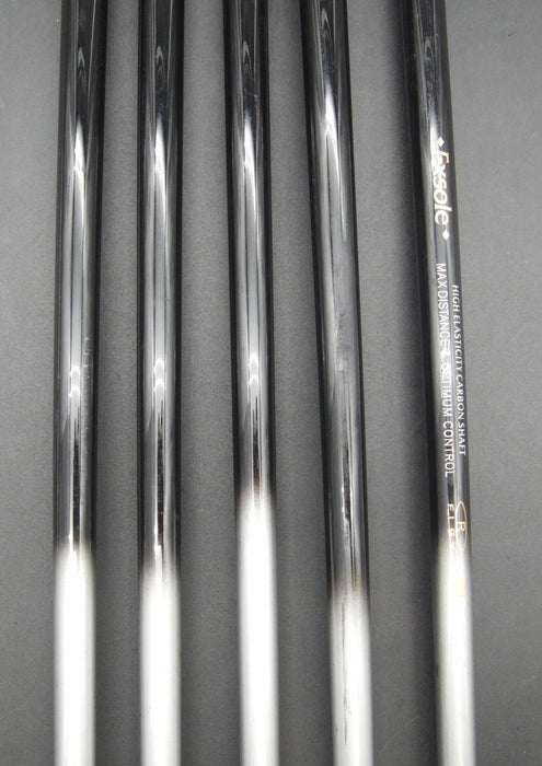 Set of 5x ExSole Irons 7-PW+AW Regular Graphite Shafts Black Grips*