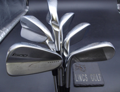 Set of 6x Ping i500 Green Dot Irons 5-PW Stiff Steel Shafts Golf Pride Grips*