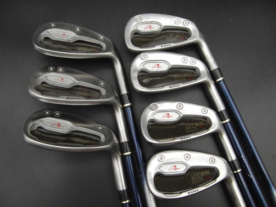 Set of 7x Daiwa Advisor Irons 5-SW Regular Graphite Shafts Advisor Grips*
