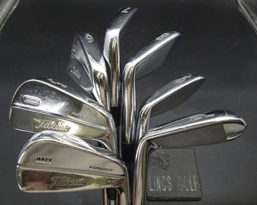 Set of 7x Titleist 710 MB Forged Irons 4-PW Stiff Steel Shafts Iomic Grips **