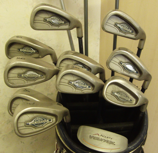 Set of Callaway Big Bertha X-12 Iron 3-GW + Driver + 3 Wood + 5 Wood + Putter*