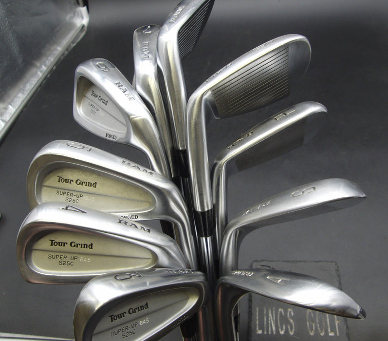 Set of 10x RAM Tour Grind Super UP S25C Irons 3-SW+AW Stiff Steel Shafts*