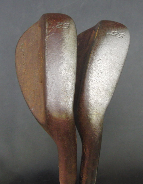 Raw Set of 2 TaylorMade Rac 52° Gap+ 58° Sand Wedges Stiff Steel Shafts*