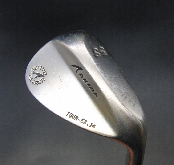 Akira Milled Face CNC Groove Tour  58° Sand Wedge Wedge Flex Steel Shaft