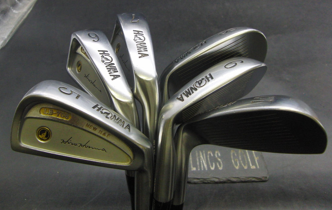 Set of 6 x Honma LB-708 Irons 5-10 Regular Graphite Shafts Honma Grips*