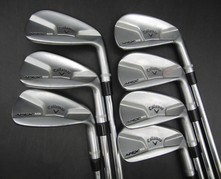 Set of 7x Callaway Apex MB 2014 Irons 4-PW Regular Steel Shafts Golf Pride Grips