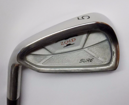 Left Handed Polished Mizuno T Zoid Sure 5 Iron Gold Plus R400 Steel Shaft