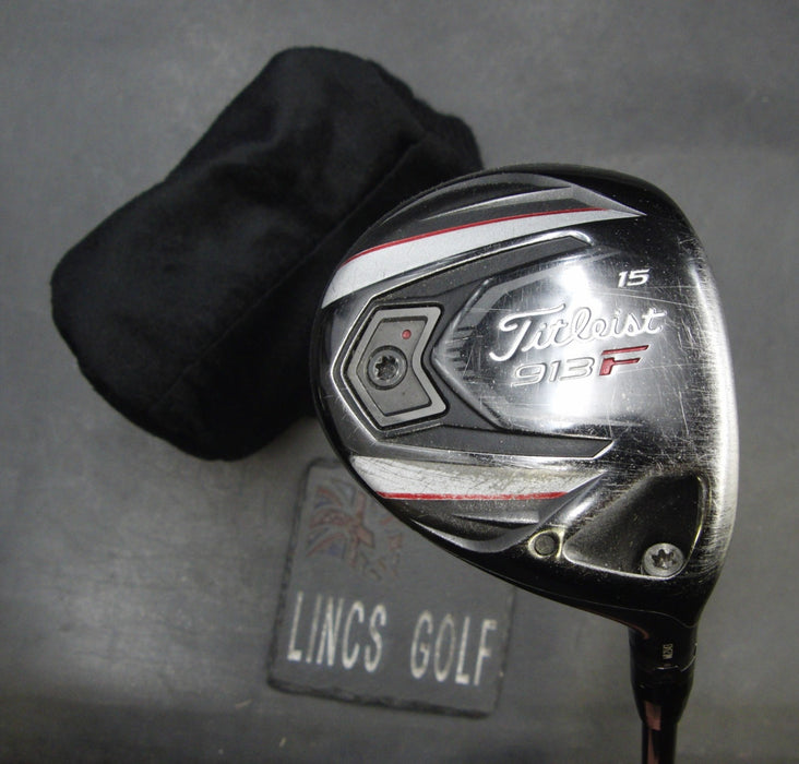 Titleist 913F 15° 3 Wood Regular Graphite Shaft Golf Pride Grip + Head Cover