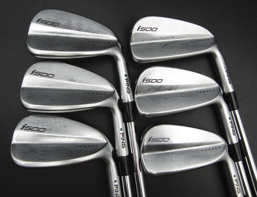 Set of 6x Ping i500 Green Dot Irons 5-PW Stiff Steel Shafts Golf Pride Grips*