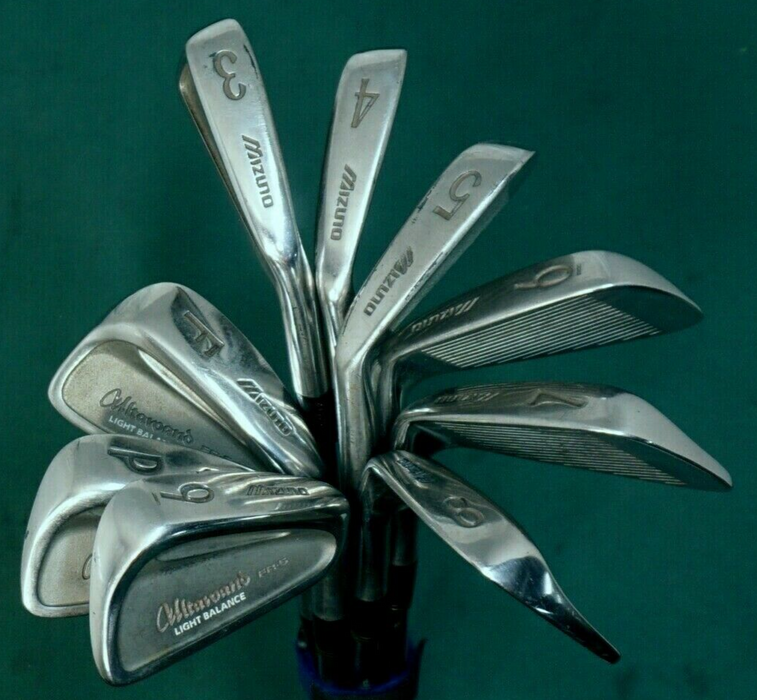 Collectors Set of 9 x Mizuno Ultrawand Irons 3-PW + F Wedge Regular Steel Shafts