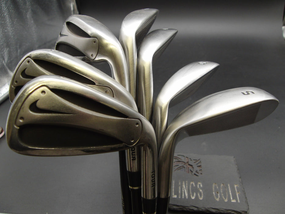 Set of 7x Nike Slingshot Irons 5-SW Regular Graphite Shafts Nike Grips*