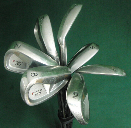 Set Of 7 x Yonex V-mass 270 Irons 5-SW Uniflex Steel Shafts Yonex Grips