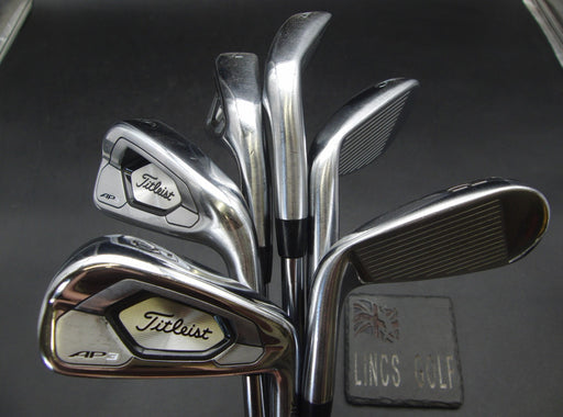 Set of 6x Titleist 718 AP3 5-PW Irons Stiff Steel Shafts Golf Pride Grips