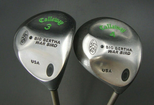 Ladies Set of 2 Callaway Big Bertha S2H2 3 & 4 Woods Graphite Shafts Golf Pride