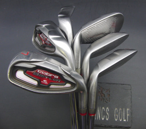 Set of 6 Cobra Baffler 2013 Red 7-SW + GW Stiff Steel Shafts Cobra Grips*
