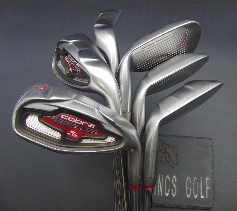 Set of 6 Cobra Baffler 2013 Red 7-SW + GW Stiff Steel Shafts Cobra Grips*