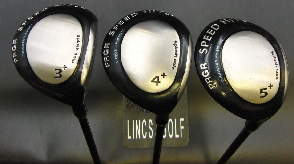 Japanese Set of 3 PRGR Speed Hit+ 3, 4 & 5 Woods Stiff Graphite Shafts