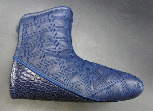 PSYKO GOLF Croc-Effect/Quilted Genuine Leather Putter Embossed Logo Head Cover