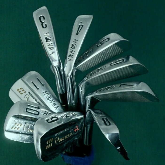 Set 9 x Honma Prancer +2 Irons 3-11 Regular Steel Shafts Honma Grips
