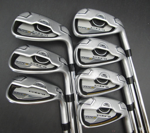 Set of 7x Cobra Fly-Z Irons 5-SW Stiff Steel Shafts Cobra Grips **