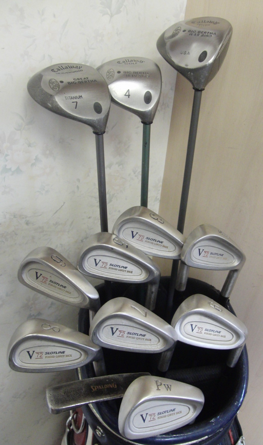 Set of Slot Line Irons 3-PW + 10 Callaway Driver + 4 + 7 Callaway Woods + Putter